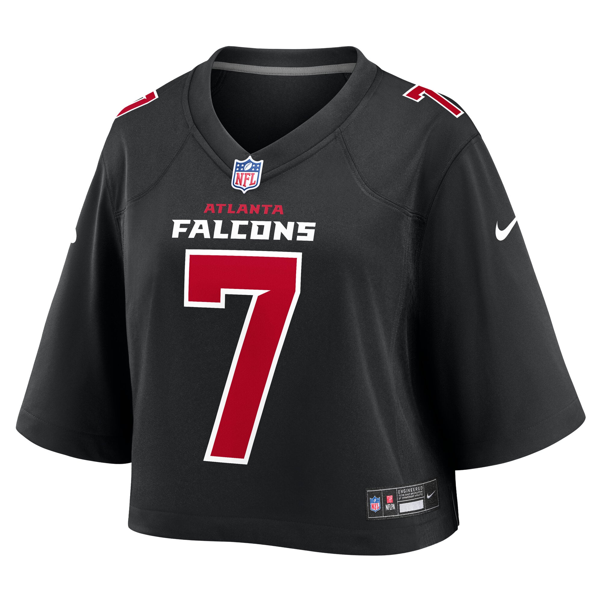 Maillot de match court Nike Bijan Robinson noir Atlanta Falcons pour femme