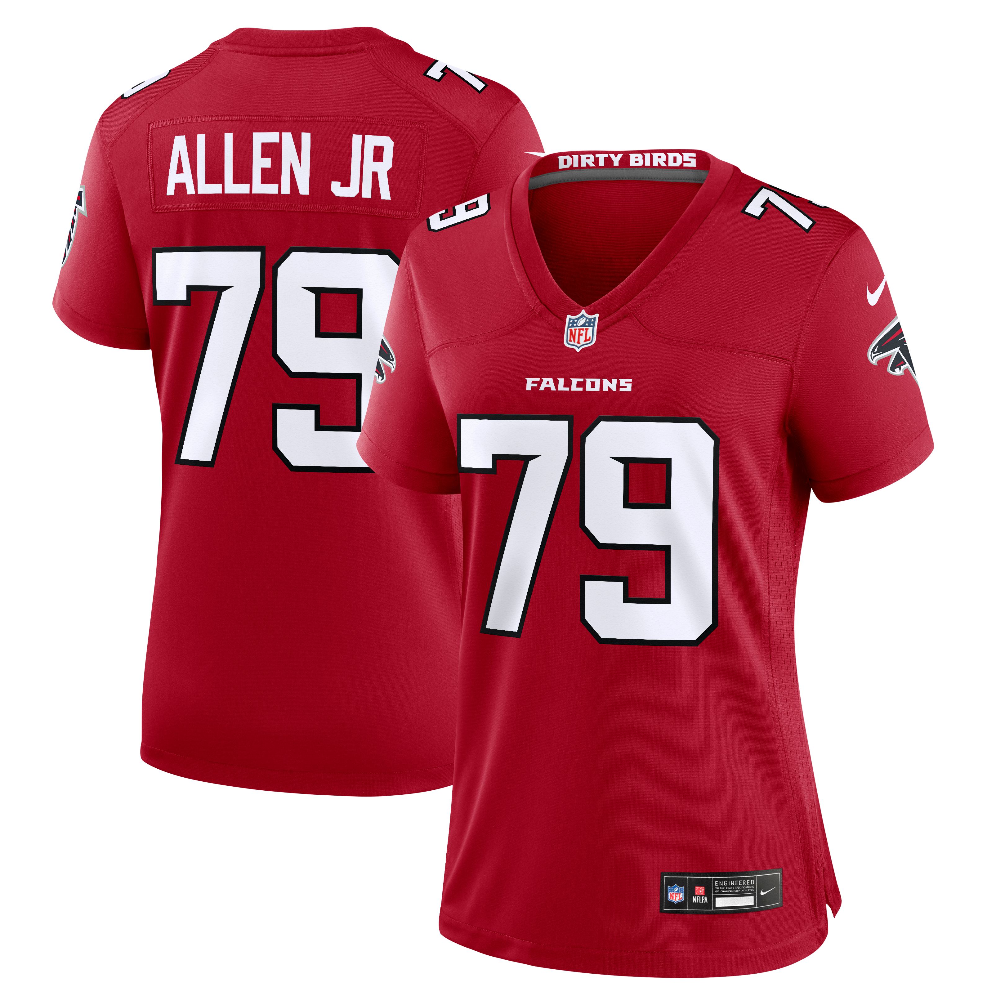 Women's Nike Carlos Allen Jr. Red Atlanta Falcons Team Game Jersey