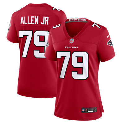 Carlos Allen Jr. Atlanta Falcons Nike Women's Team Game Jersey - Red