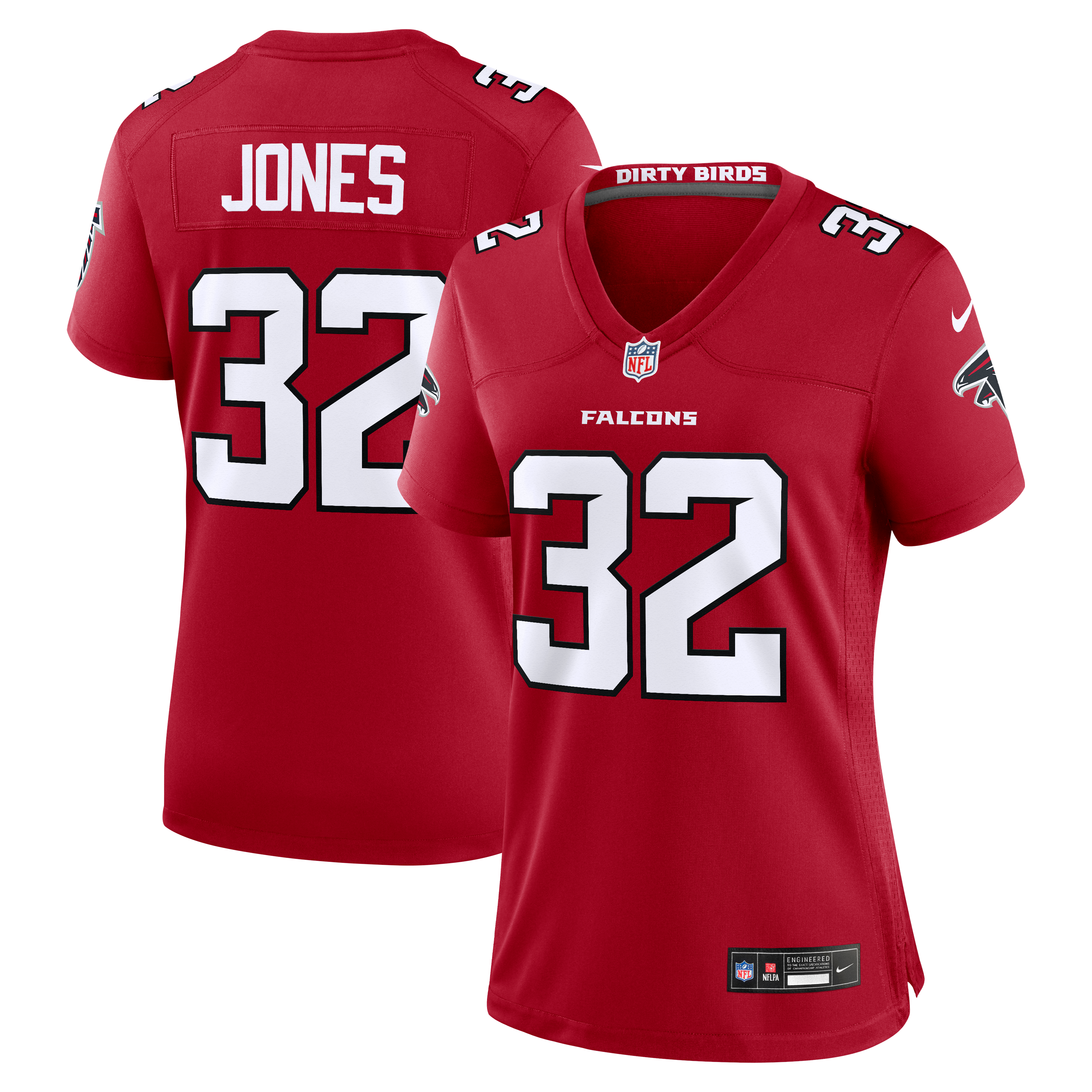 Women's Nike Cash Jones Red Atlanta Falcons Team Game Jersey
