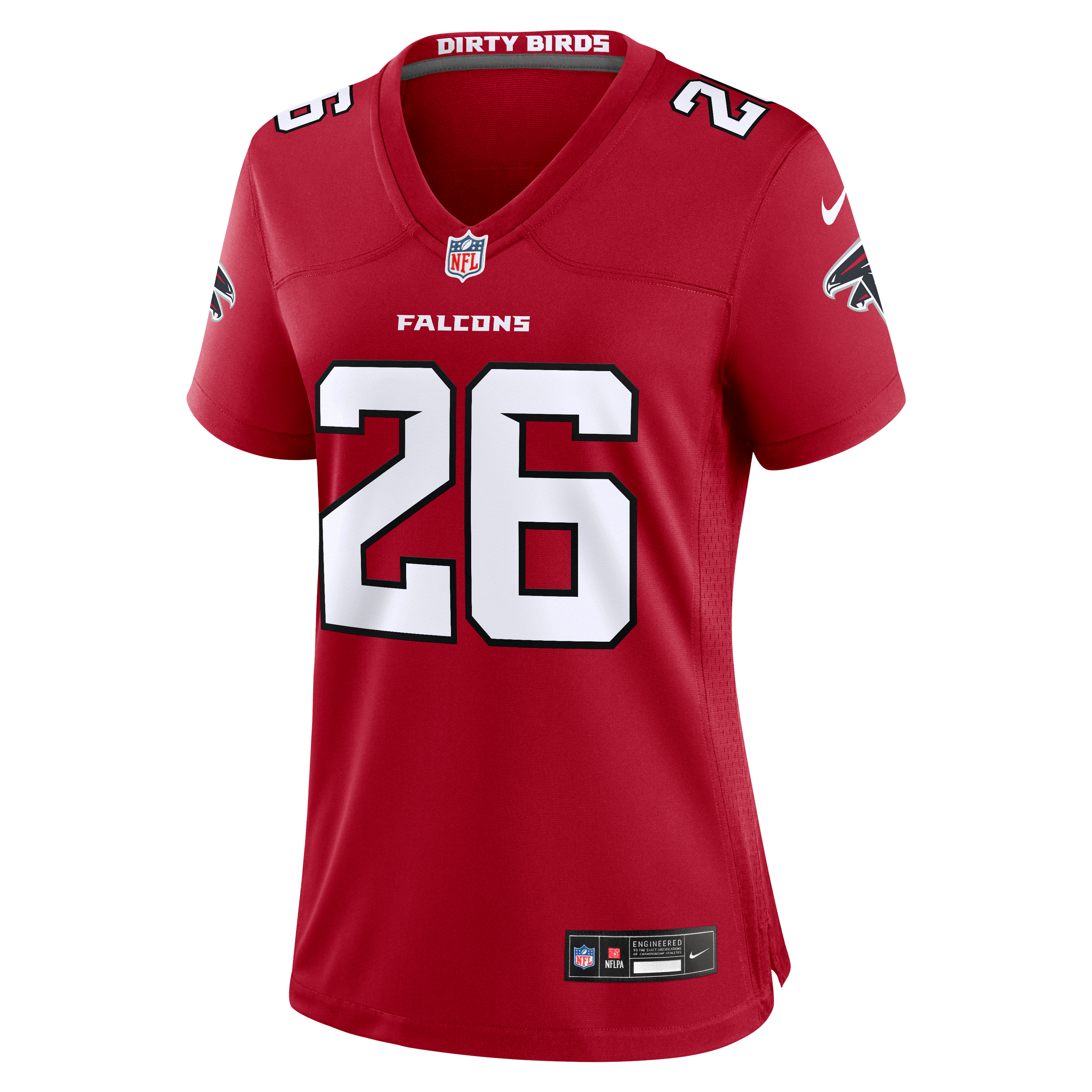 Maillot de match Nike CJ Henderson rouge des Falcons d'Atlanta pour femmes