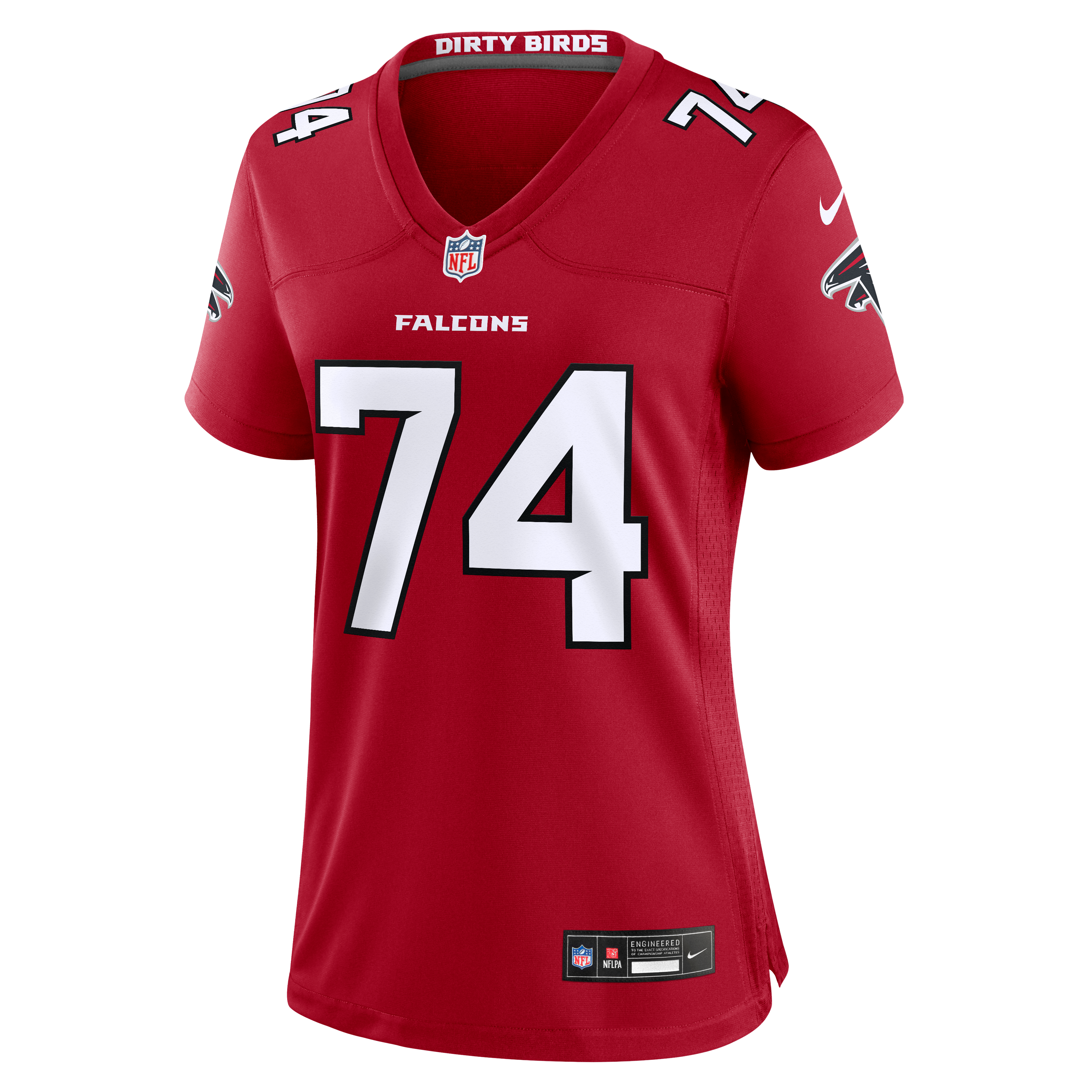 Maillot de match Nike Colby Sorsdal rouge des Falcons d'Atlanta pour femme