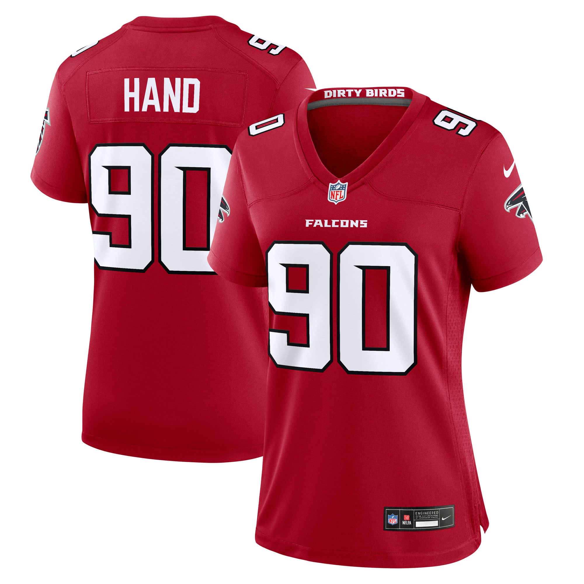 Women's Nike Da'Shawn Hand Red Atlanta Falcons Team Game Jersey
