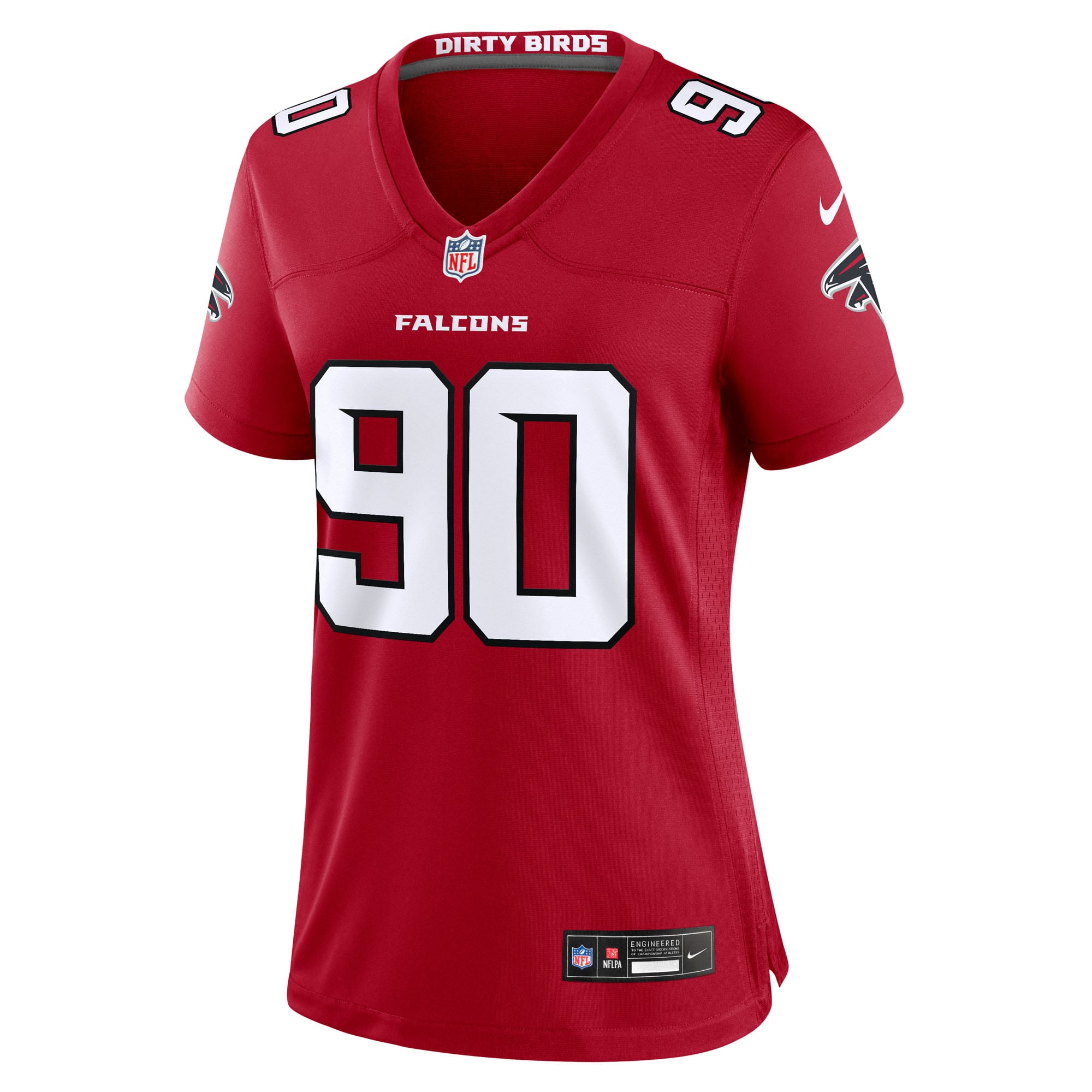 Women's Nike Da'Shawn Hand Red Atlanta Falcons Team Game Jersey