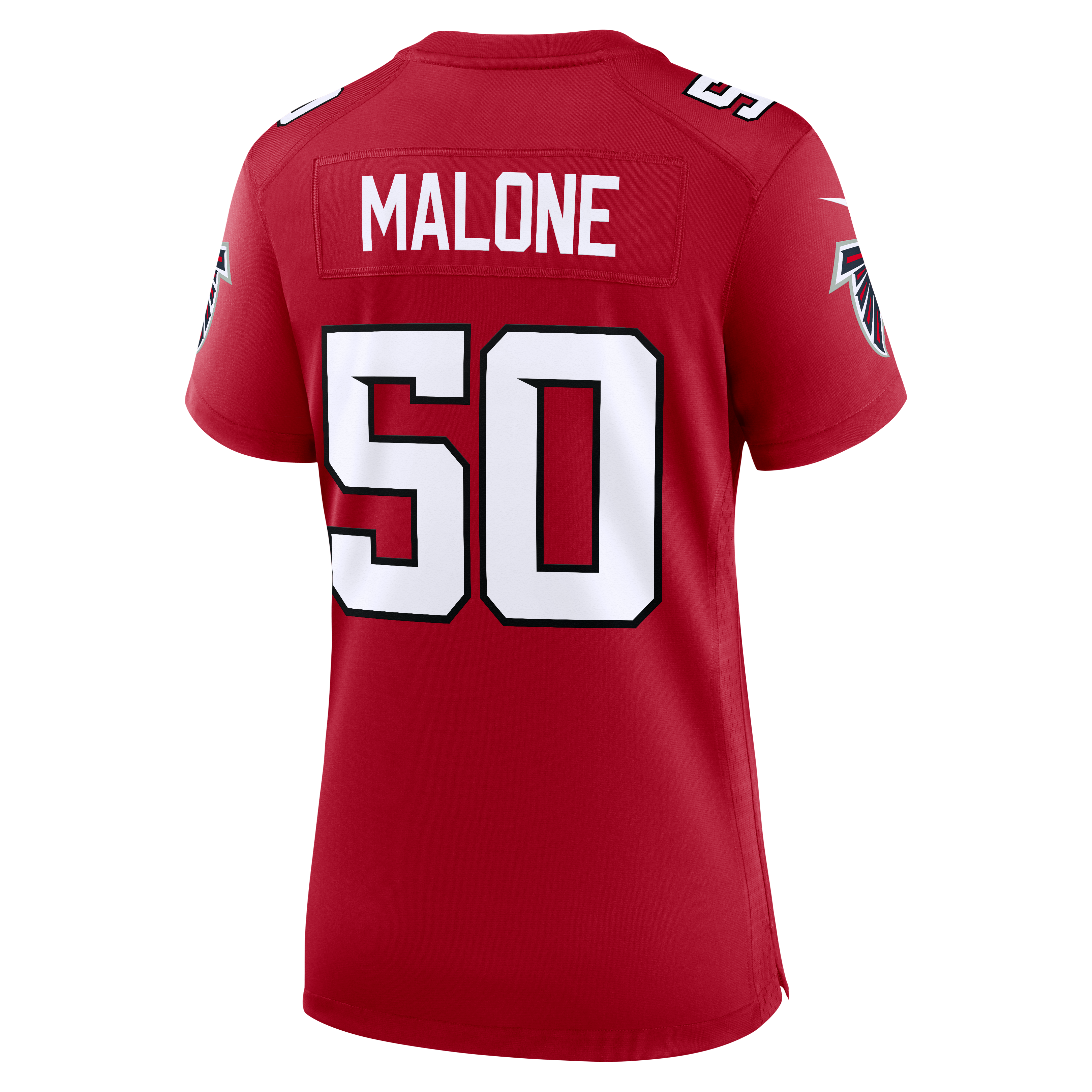 Maillot de match Nike Deangelo Malone rouge des Falcons d'Atlanta pour femmes