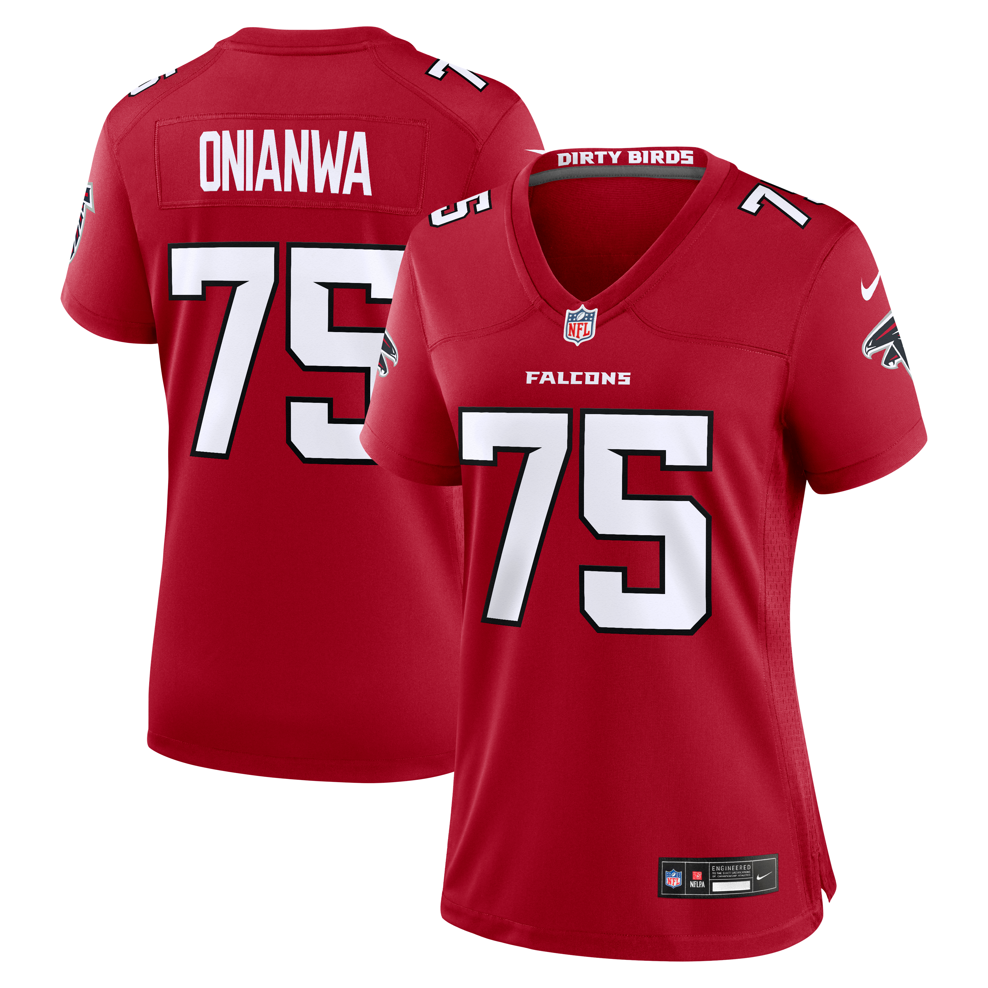 Women's Nike Ethan Onianwa Red Atlanta Falcons Team Game Jersey