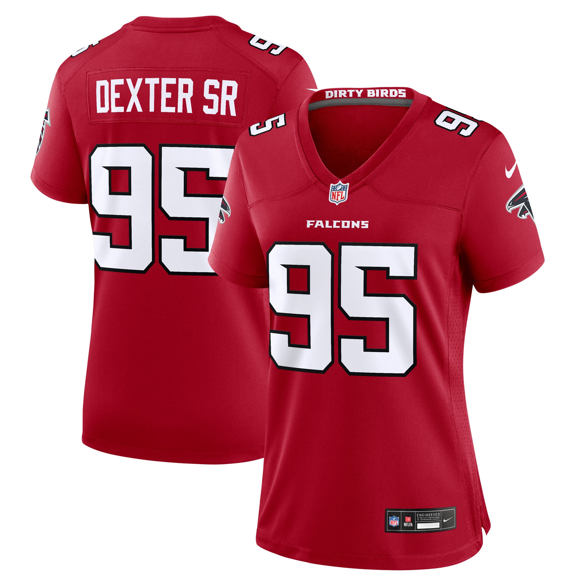 Maillot de match Nike Gervon Dexter Sr. rouge des Falcons d'Atlanta pour femmes