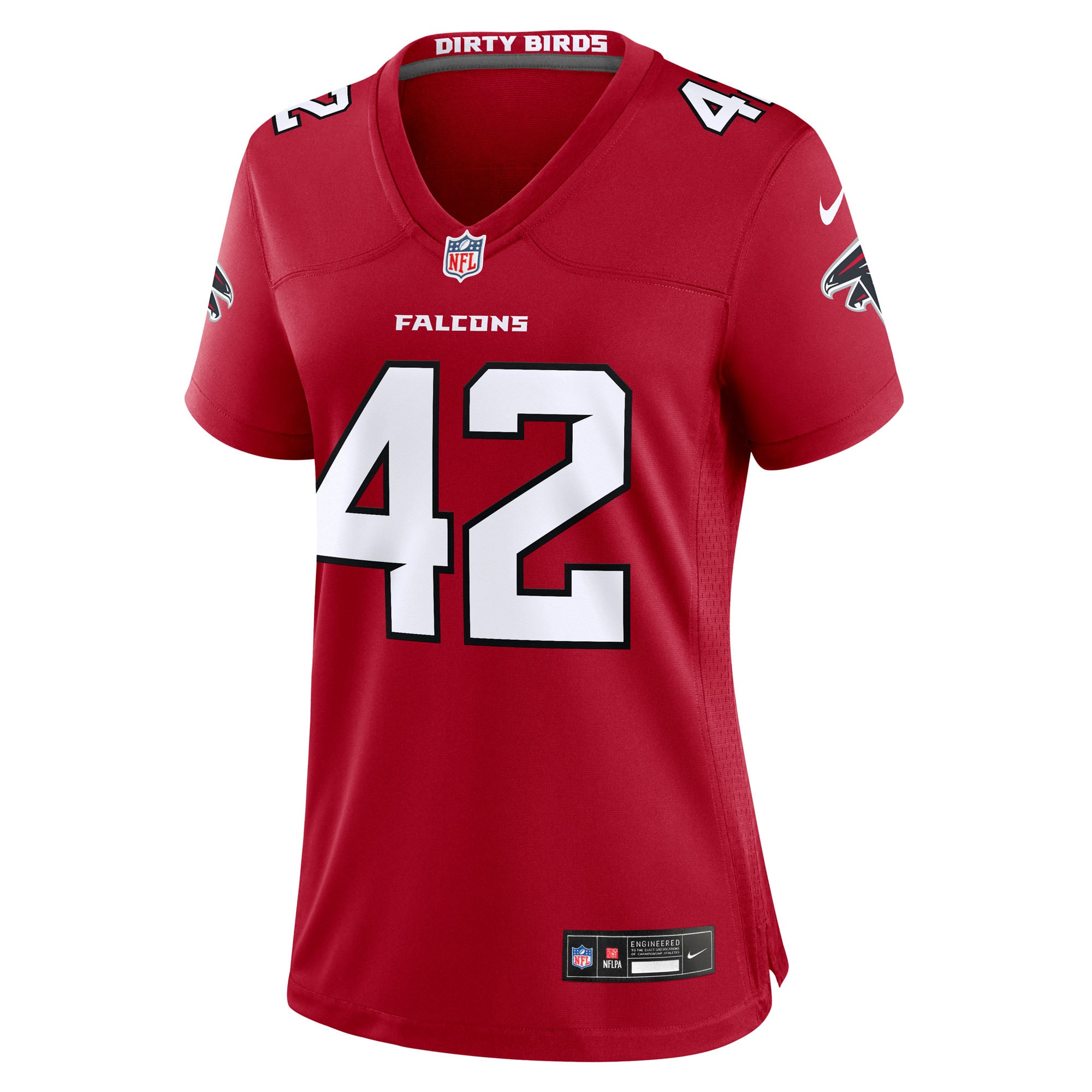 Maillot de match Nike Josh Woods rouge Atlanta Falcons pour femme