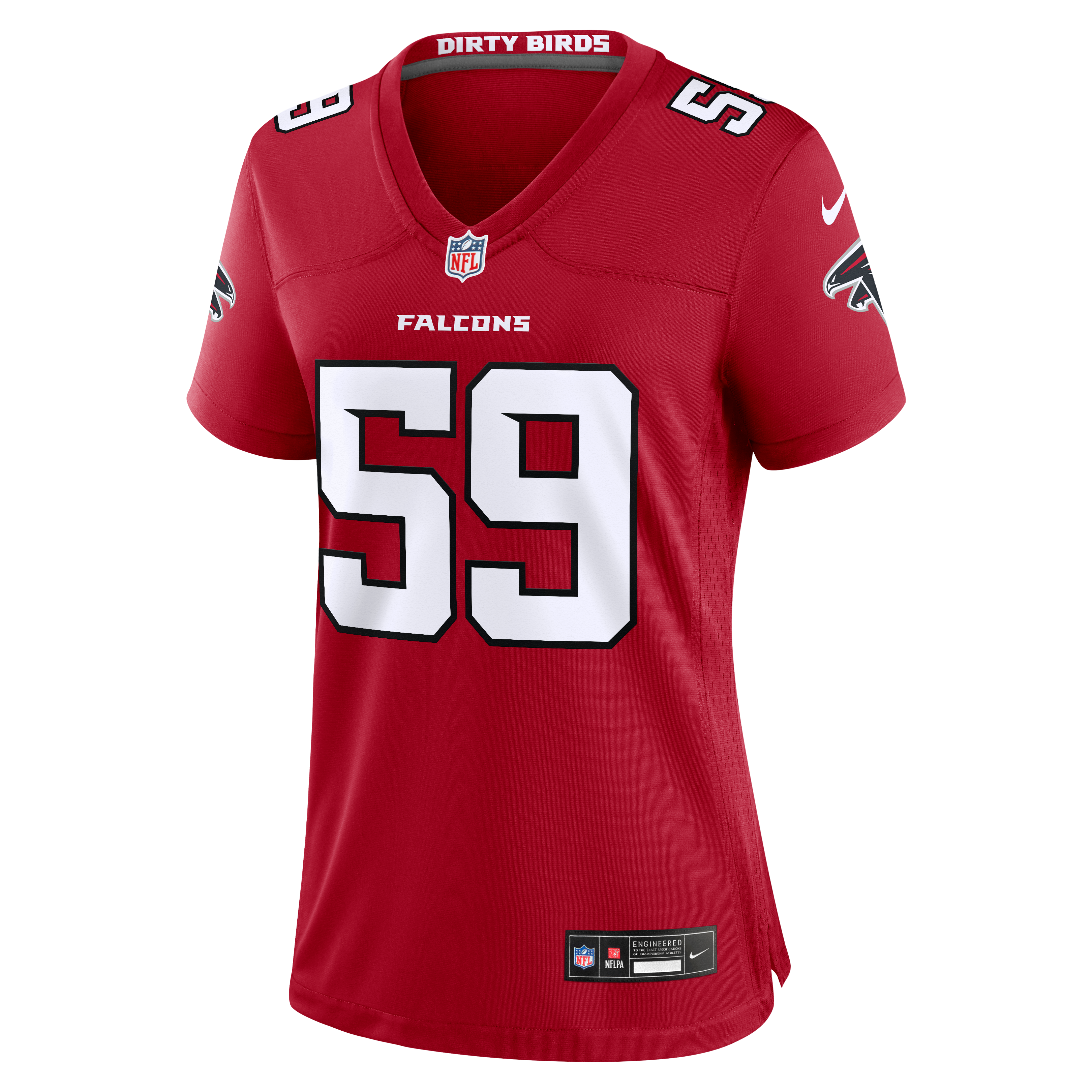 Women's Nike Keshawn Banks Red Atlanta Falcons Team Game Jersey