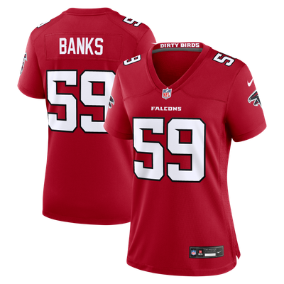 Keshawn Banks Atlanta Falcons Nike Women's Team Game Jersey - Red