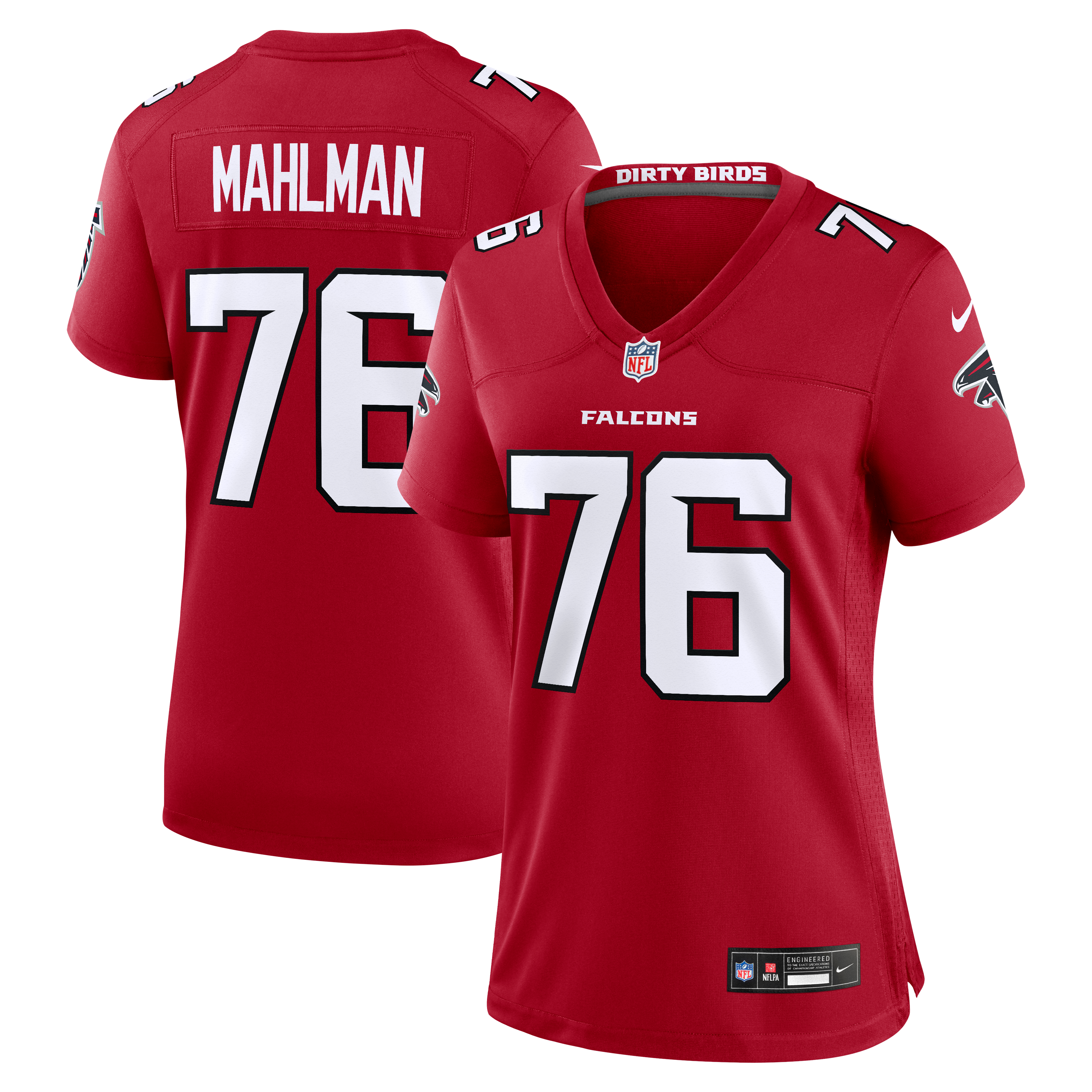 Women's Nike Riley Mahlman Red Atlanta Falcons Team Game Jersey