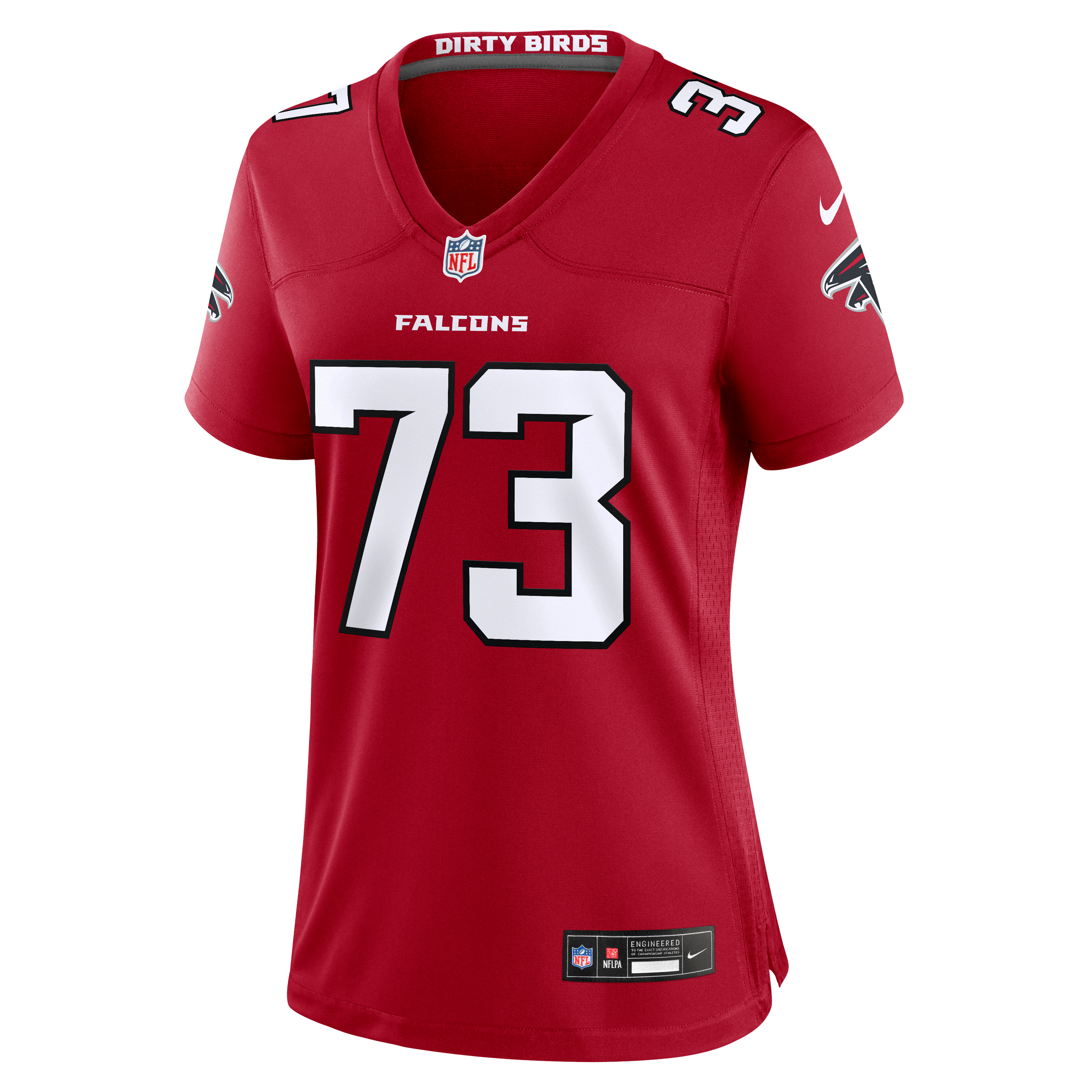 Maillot de match Nike Robert Longerbeam rouge des Falcons d'Atlanta pour femmes