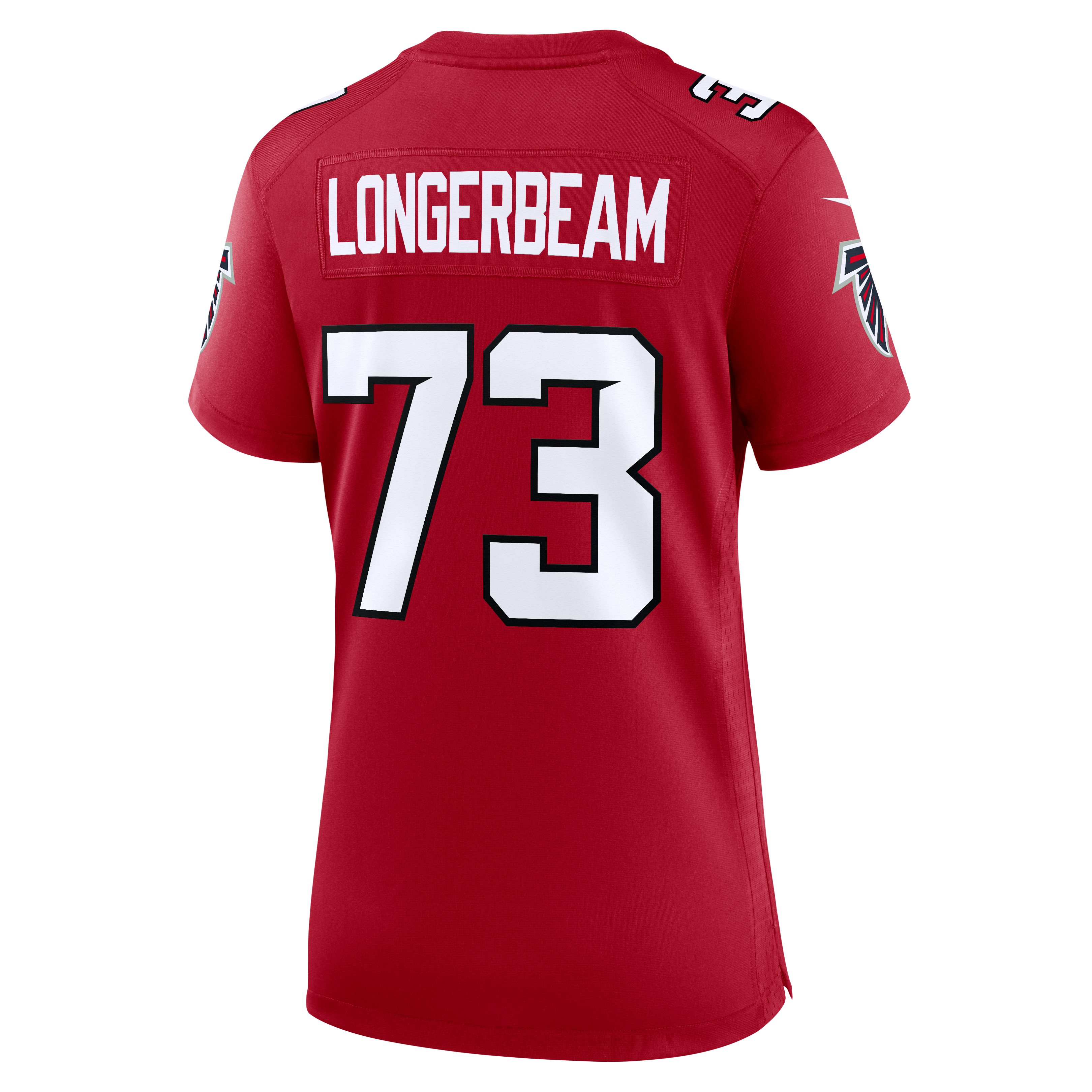 Maillot de match Nike Robert Longerbeam rouge des Falcons d'Atlanta pour femmes