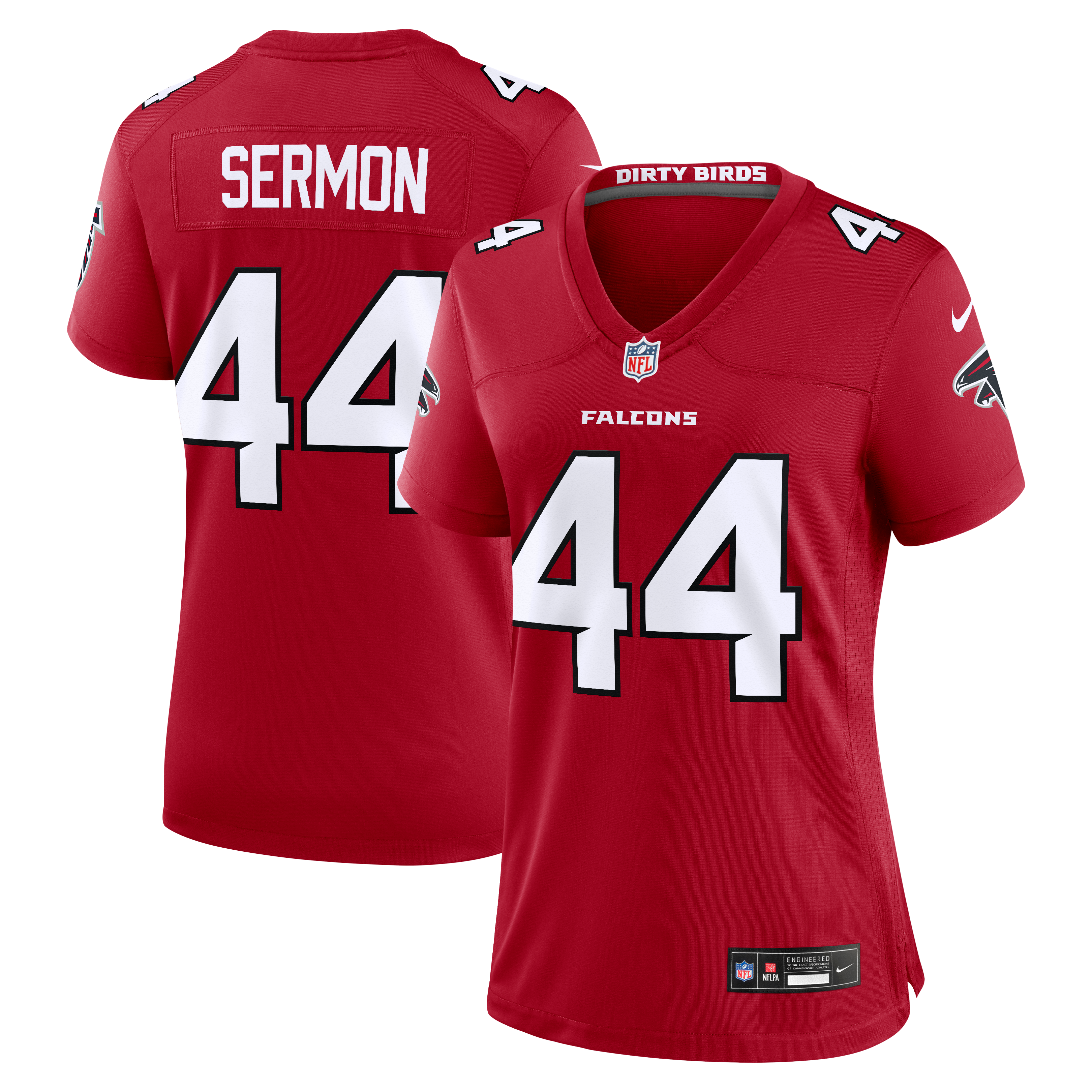 Women's Nike Trey Sermon Red Atlanta Falcons Team Game Jersey