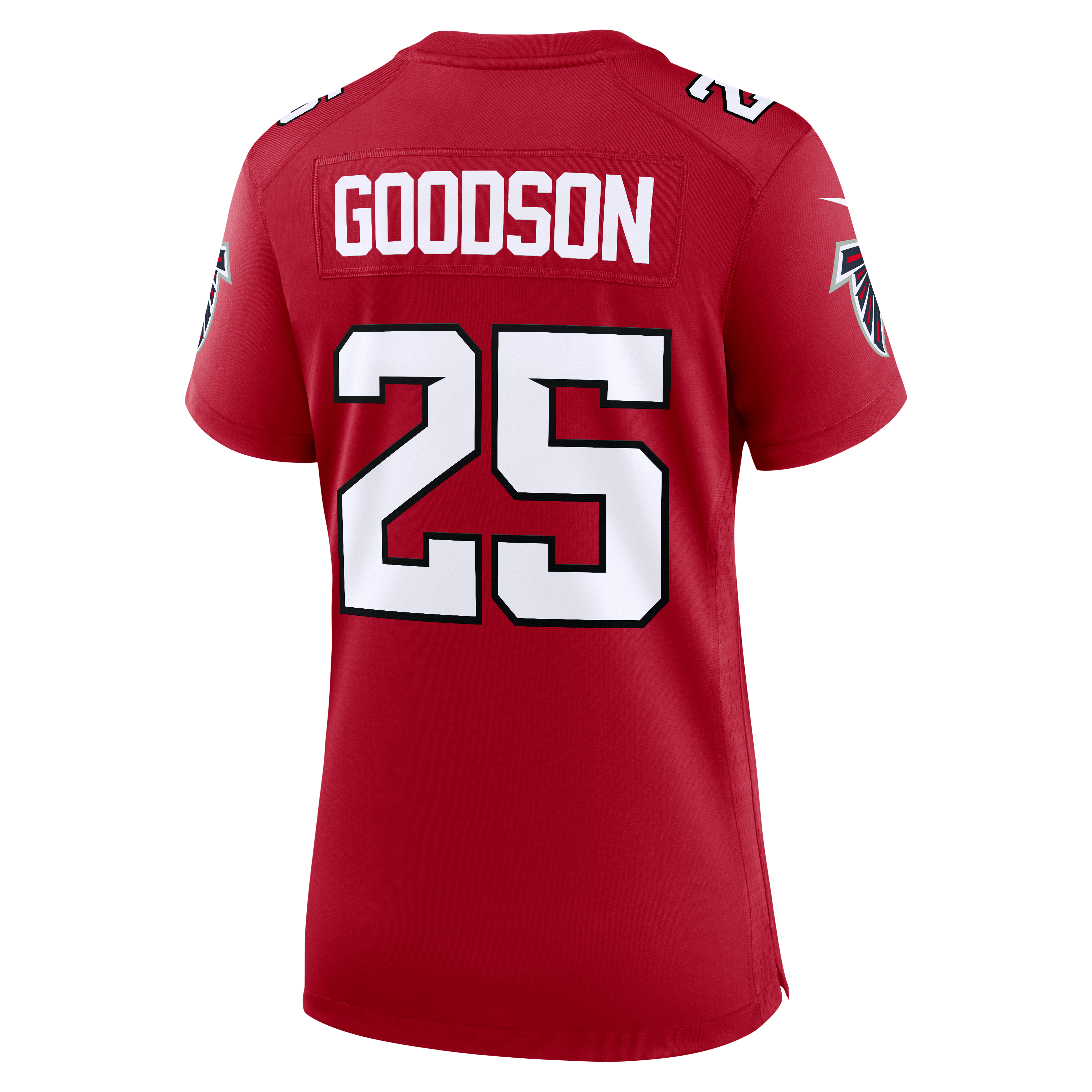 Maillot de match Nike Tyler Goodson rouge des Falcons d'Atlanta pour femmes