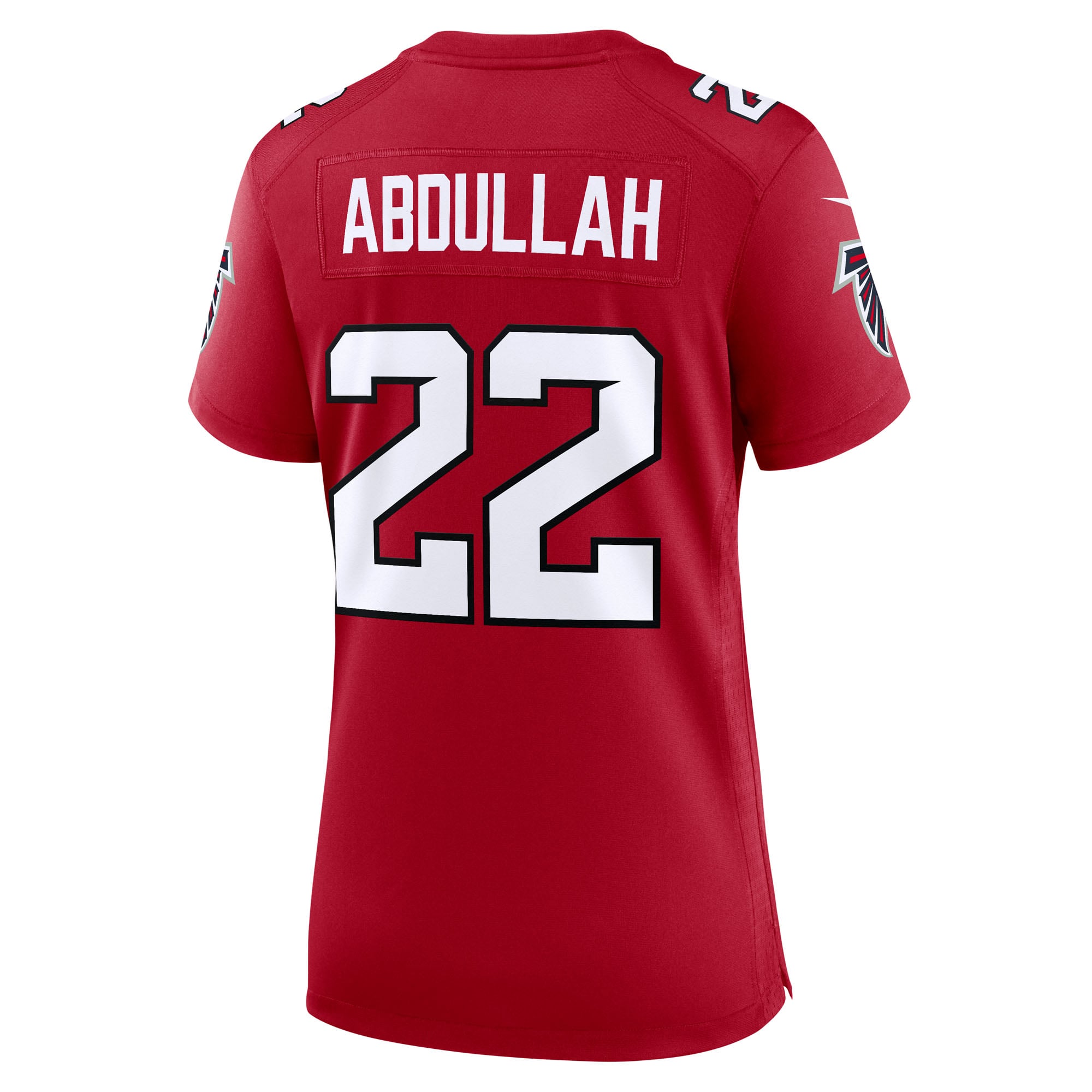 Maillot de match Nike Yasir Abdullah rouge des Falcons d'Atlanta pour femmes