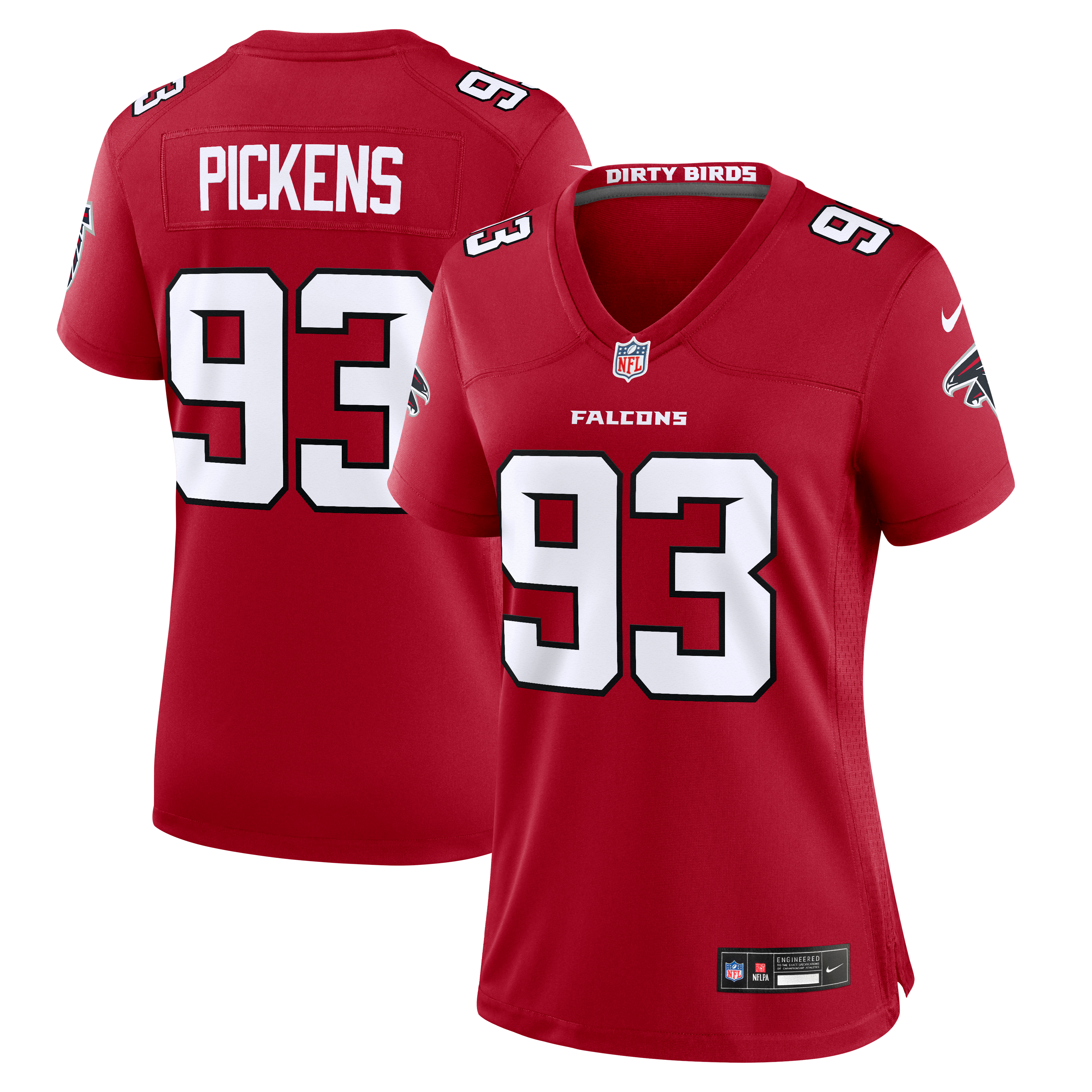 Women's Nike Zacch Pickens Red Atlanta Falcons Team Game Jersey