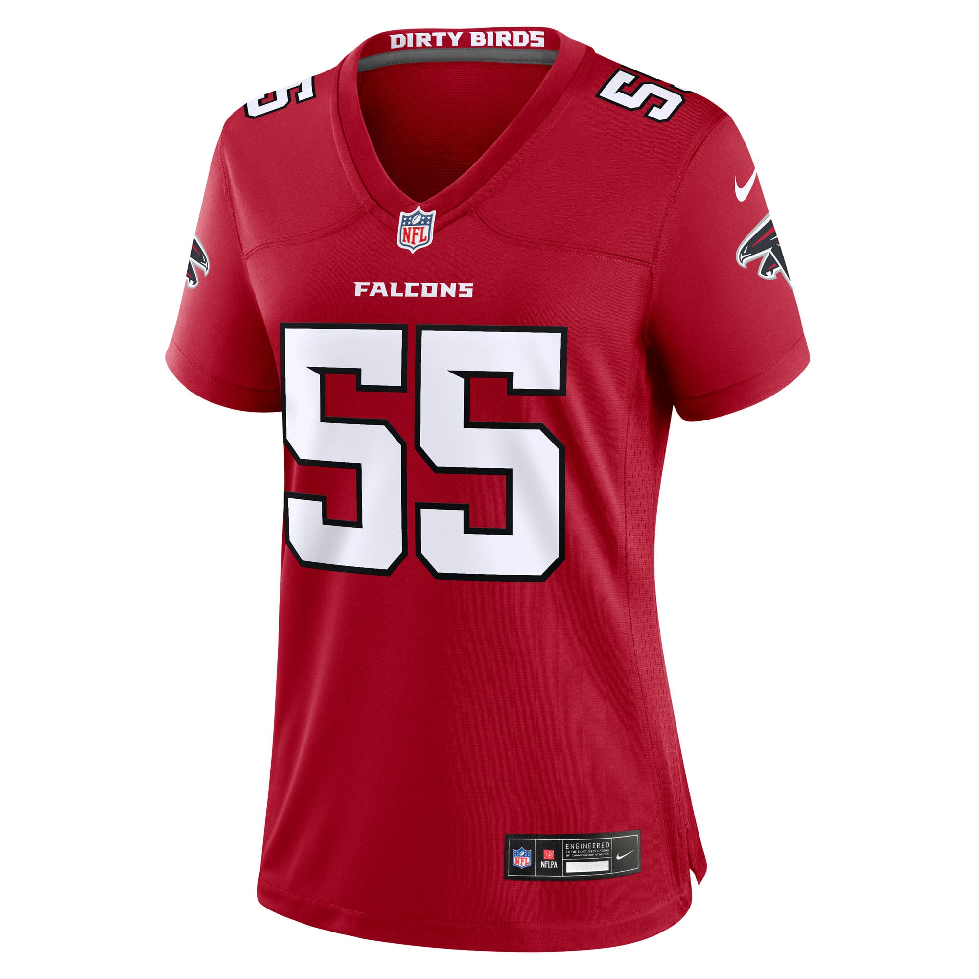 Maillot de match Nike Za'Darius Smith rouge des Falcons d'Atlanta pour femmes