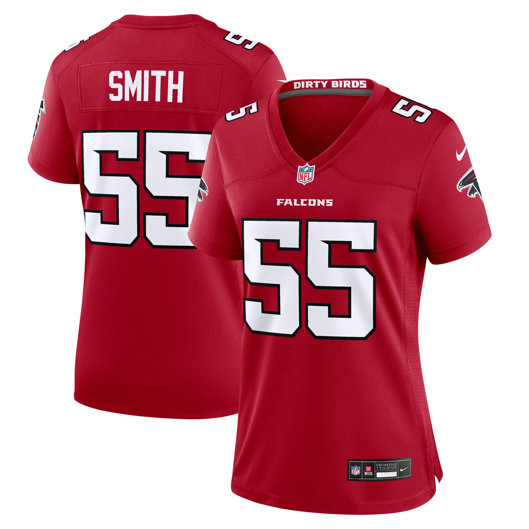 Maillot de match Nike Za'Darius Smith rouge des Falcons d'Atlanta pour femmes