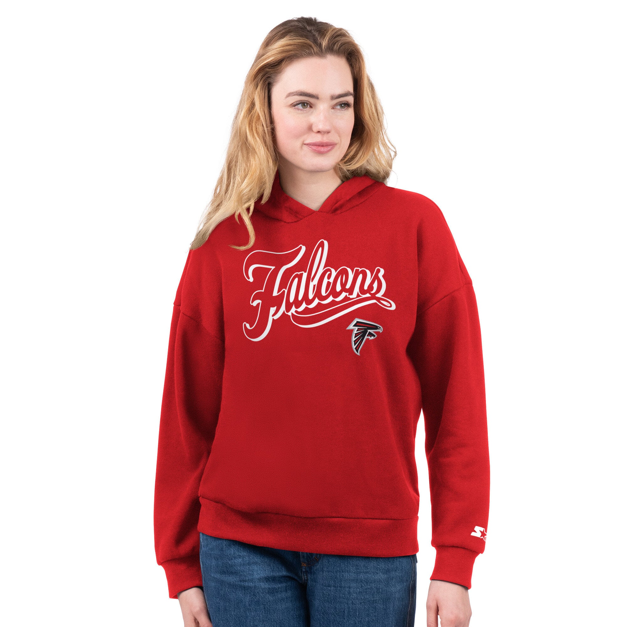Ensemble sweat à capuche et t-shirt Starter noir/rouge Atlanta Falcons pour femme