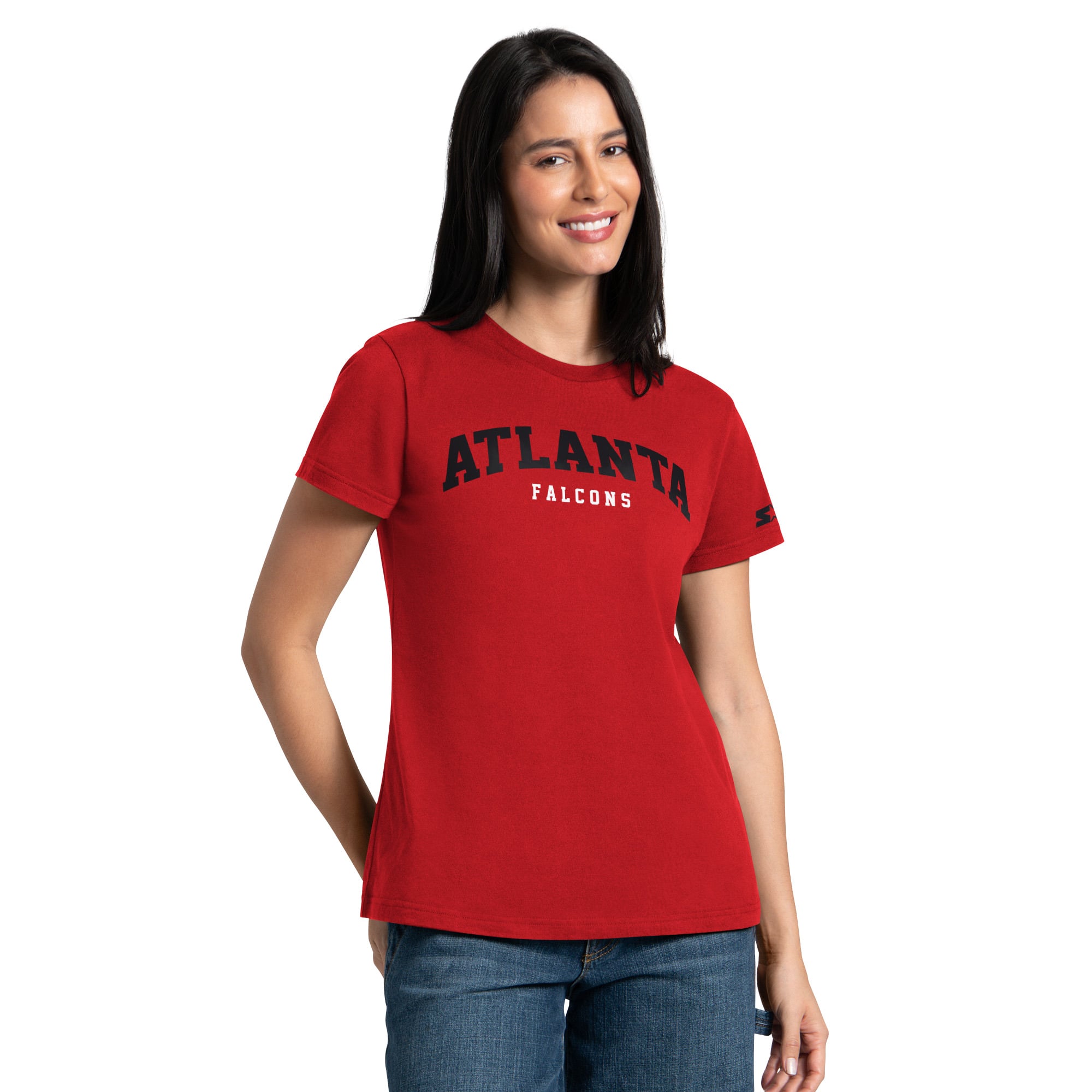 Pack de t-shirts Starter rouges et noirs pour femmes des Falcons d'Atlanta