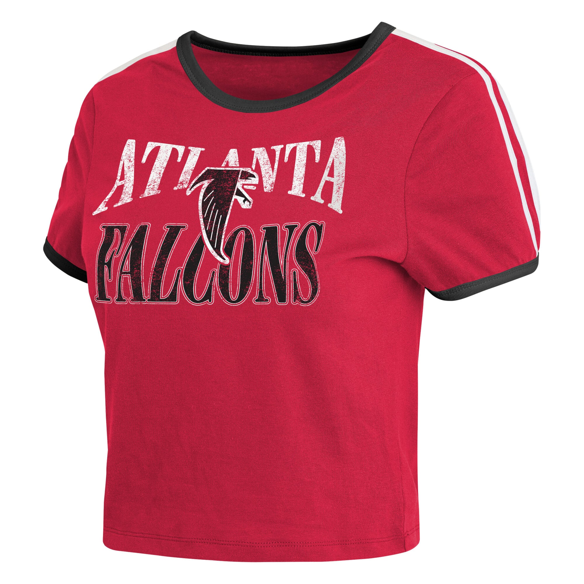 T-shirt court rouge à col rond style rétro pour femme de la marque WEAR by Erin Andrews