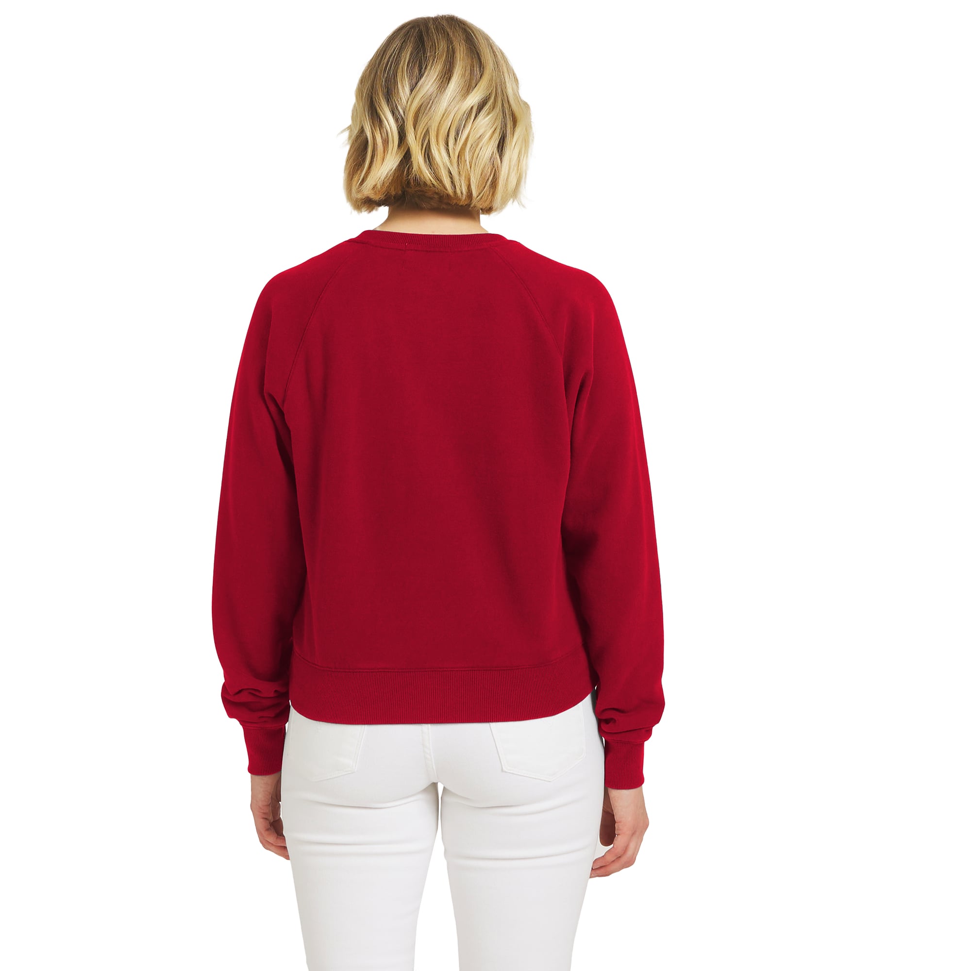 Women's WEAR by Erin Andrews  Red Atlanta Falcons Heathered Crew Cardigan Sweater