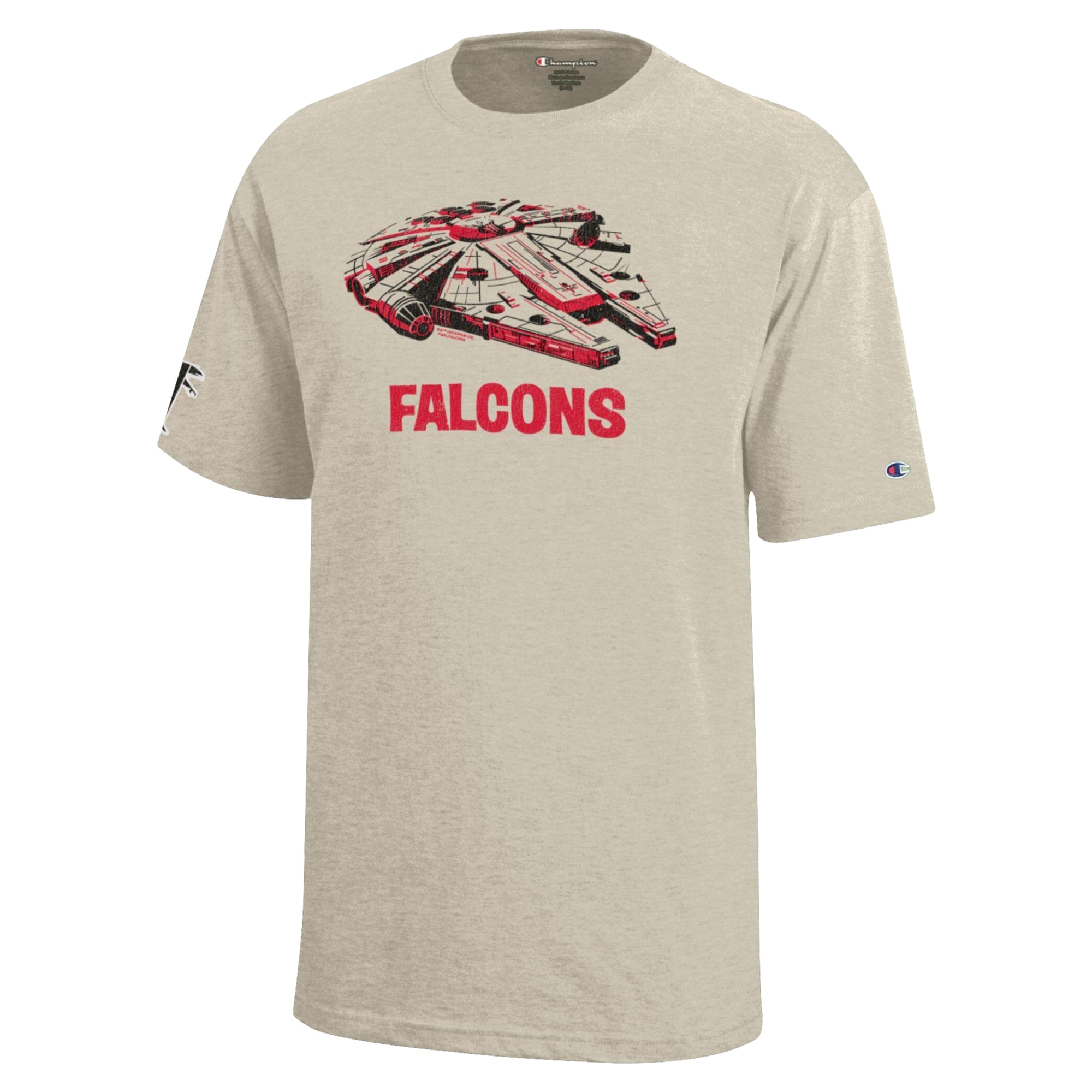 T-shirt enfant Disney x Champion Oatmeal Atlanta Falcons Millennium Falcon