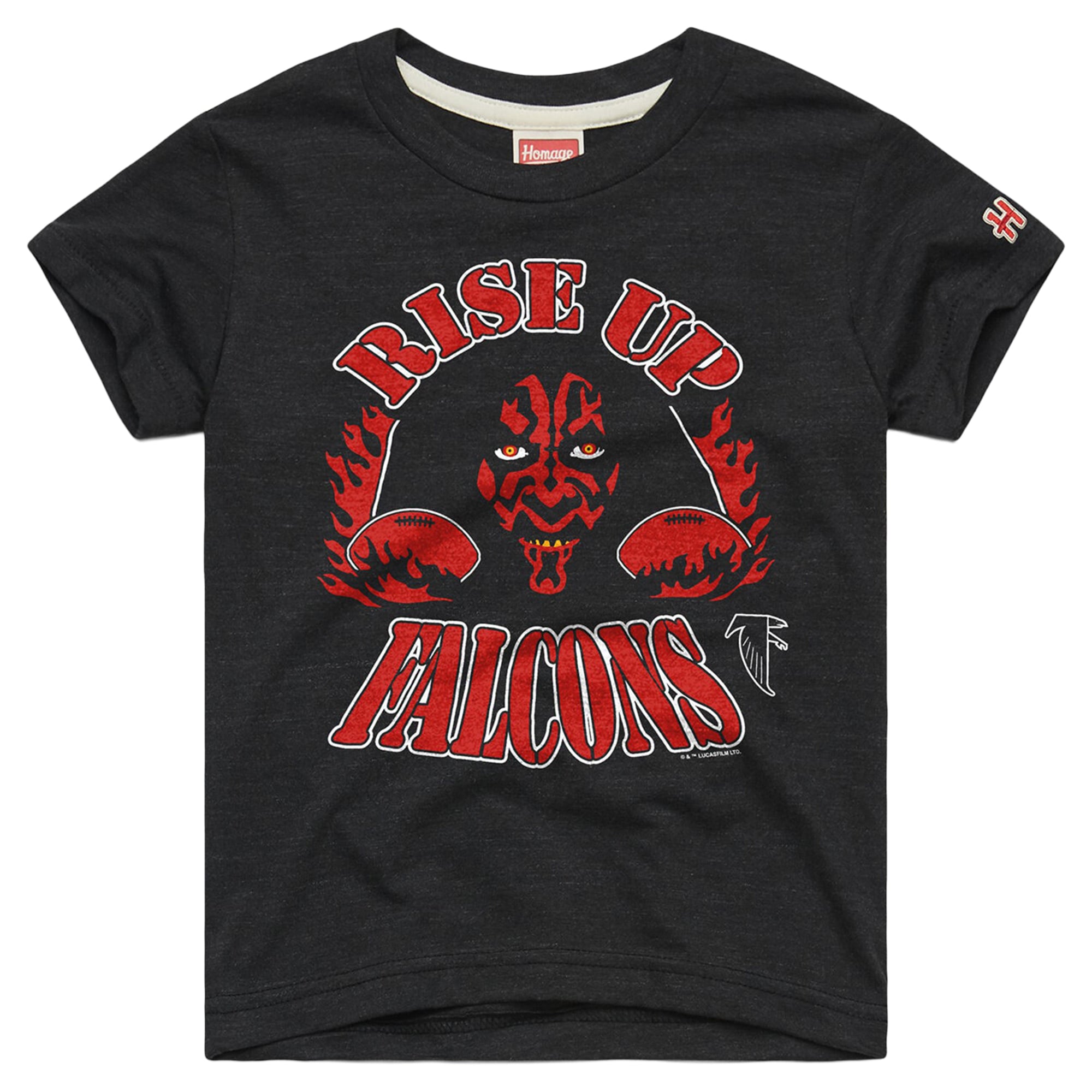 Youth Homage  Charcoal Atlanta Falcons Star Wars Dark Side T-Shirt