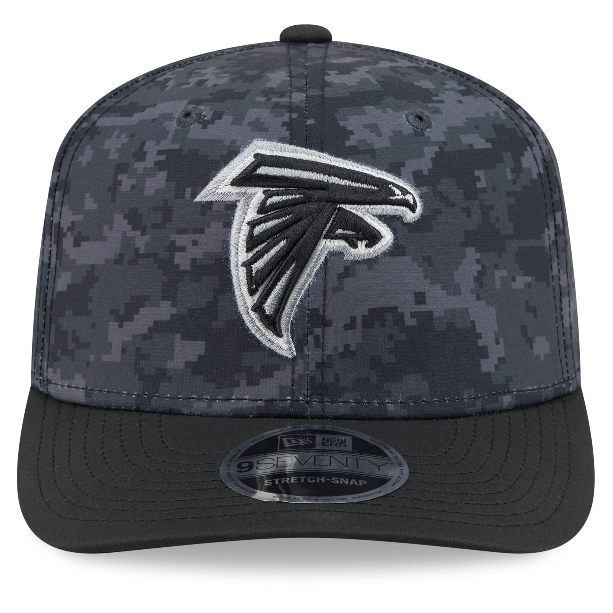 Casquette ajustable New Era noire Atlanta Falcons 2026 Salute To Service 9SEVENTY pour jeunes