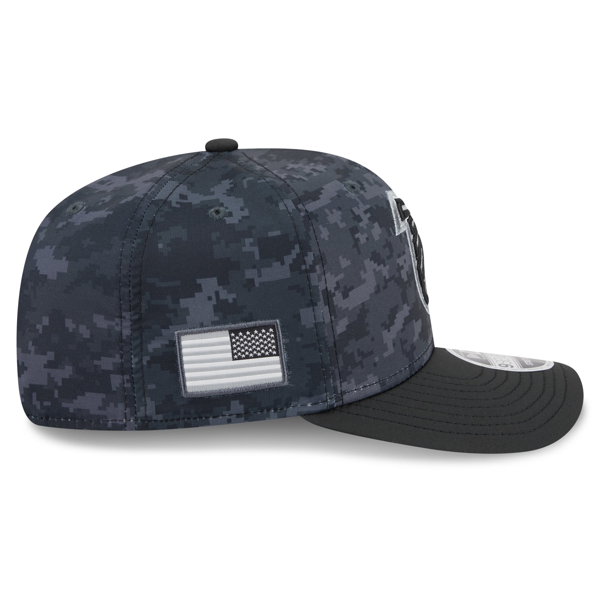 Casquette ajustable New Era noire Atlanta Falcons 2026 Salute To Service 9SEVENTY pour jeunes