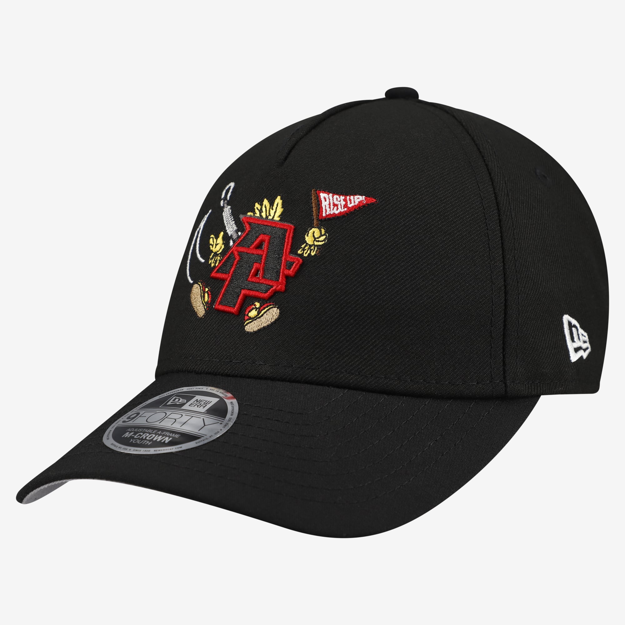Casquette ajustable New Era 9FORTY A-Frame noire Atlanta Falcons pour jeunes