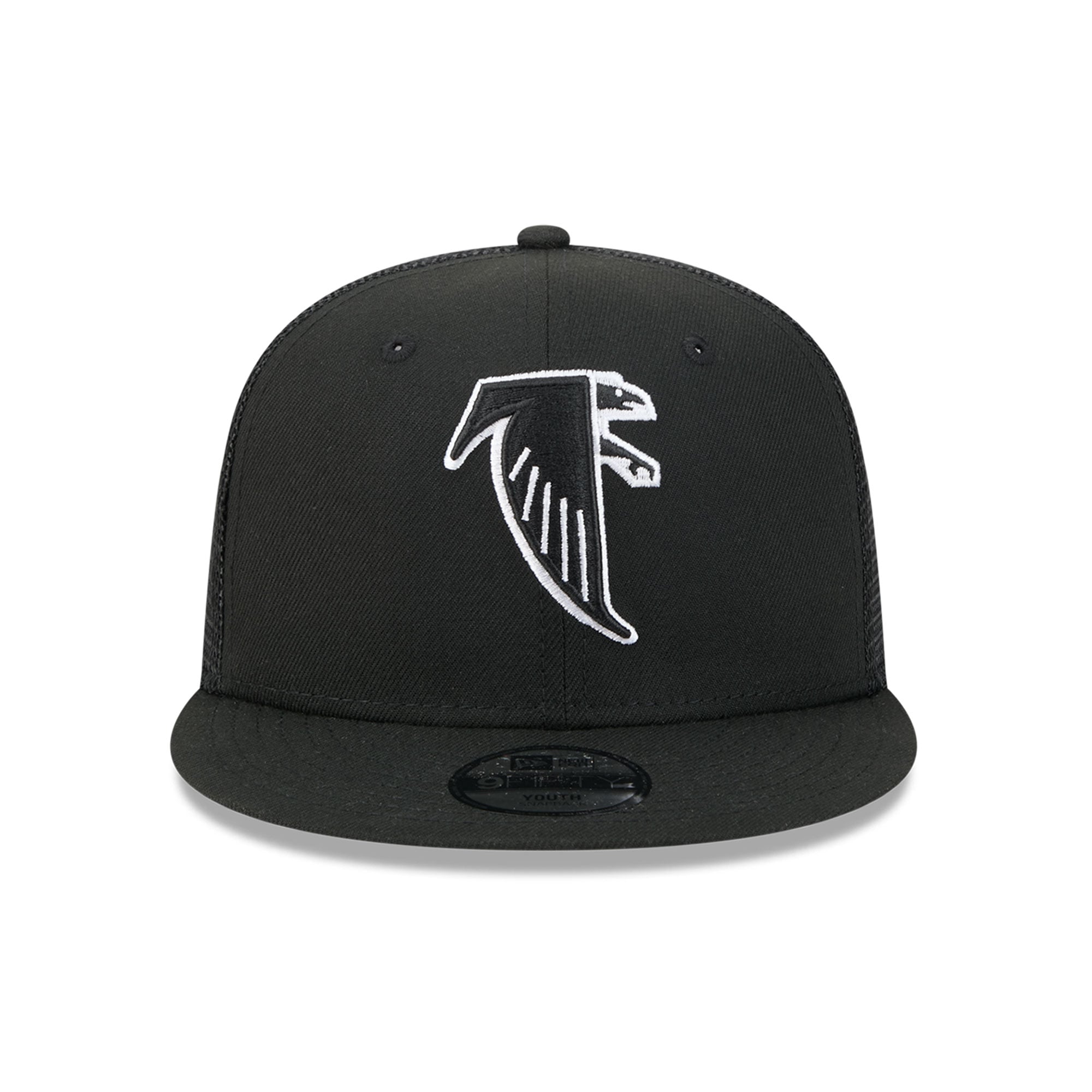 Casquette trucker New Era noire Atlanta Falcons Throwback Main 9FIFTY pour jeunes