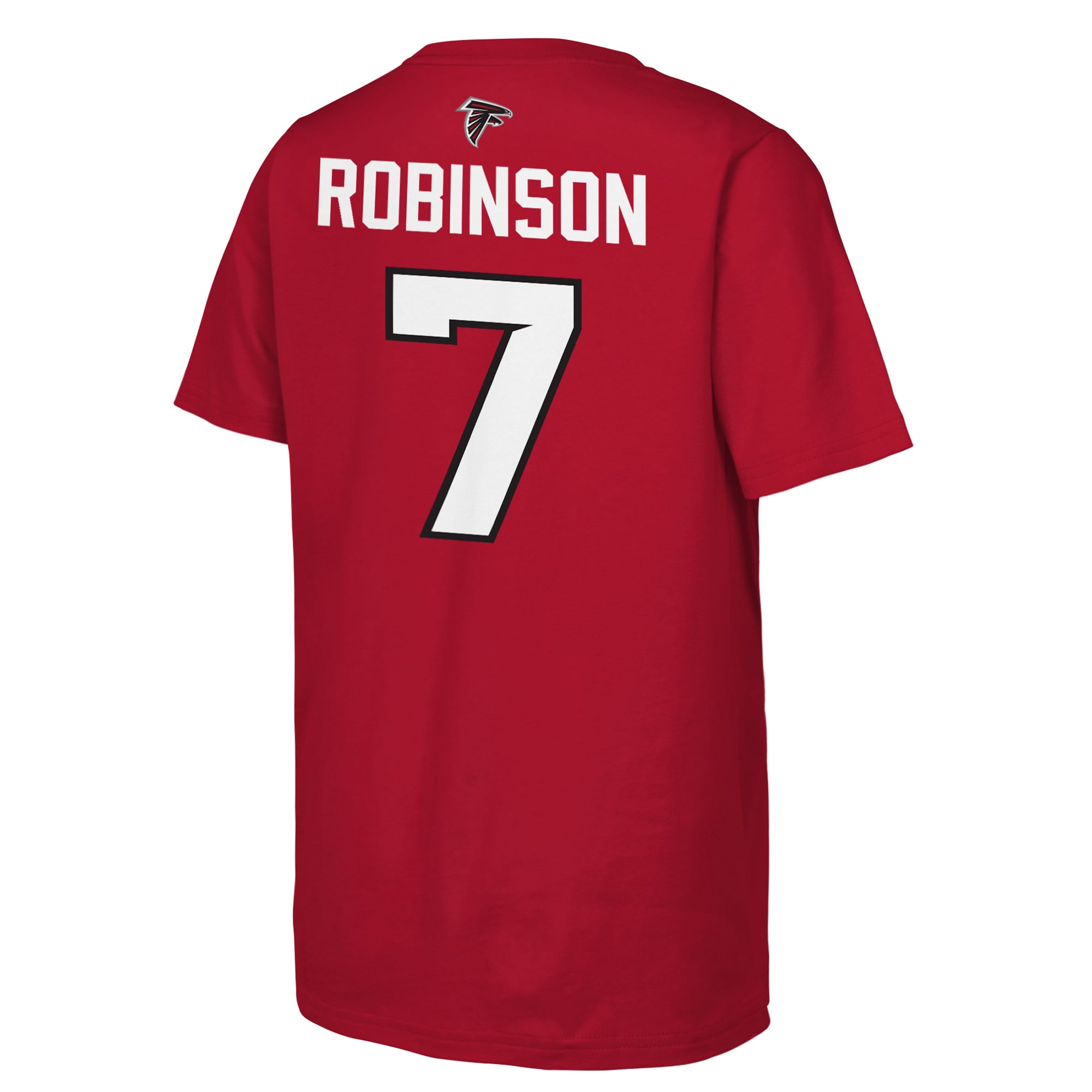 T-shirt Outerstuff pour jeunes Bijan Robinson rouge des Falcons d'Atlanta, avec nom et numéro