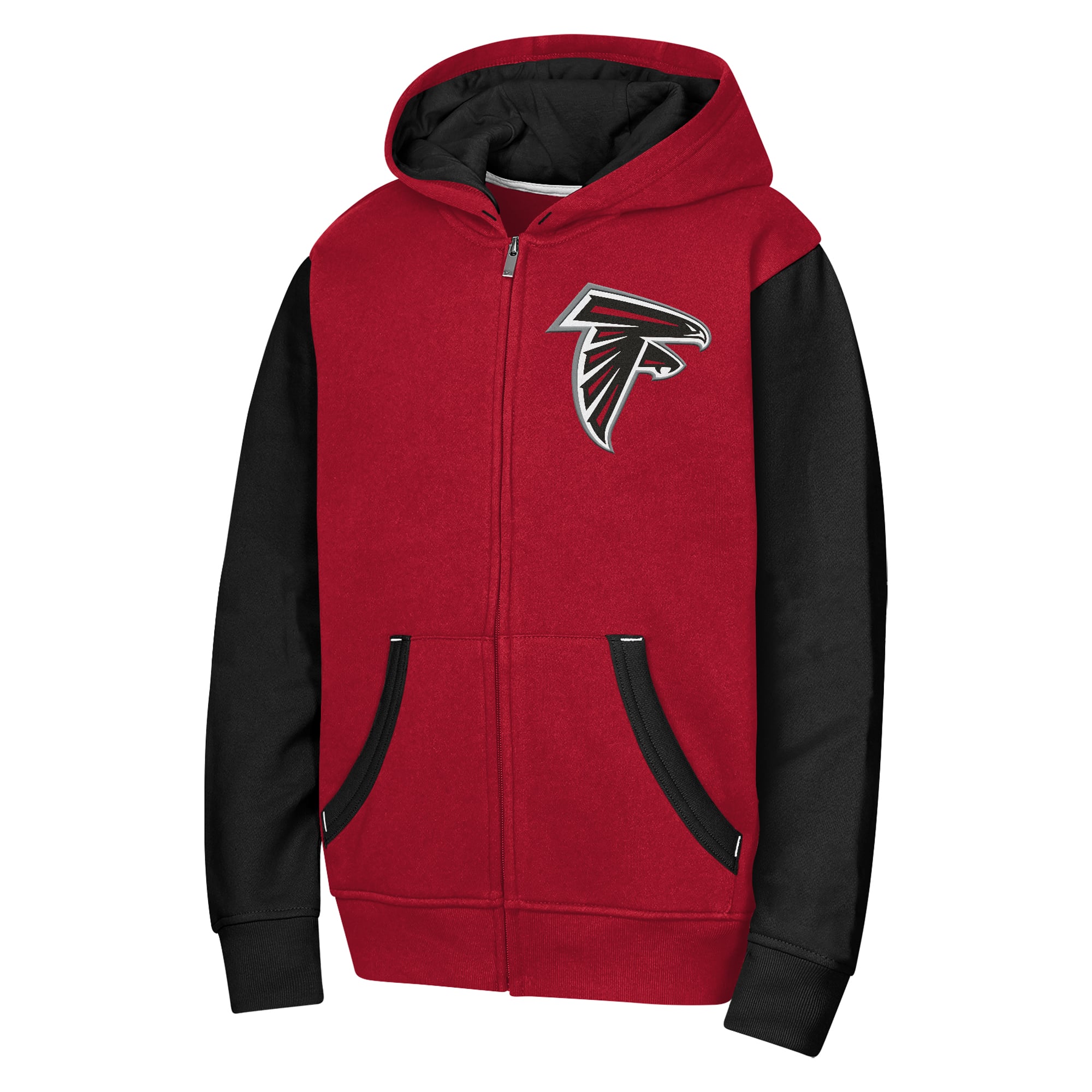 Sweat à capuche zippé rouge Youth Outerstuff Atlanta Falcons Stadium Colorblock