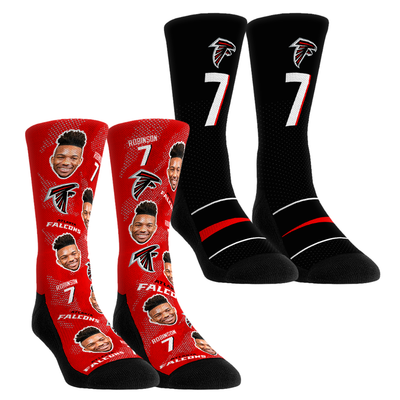 Bijan Robinson Atlanta Falcons Rock Em Youth Player Football Guy Two-Pack Crew Sock Set
