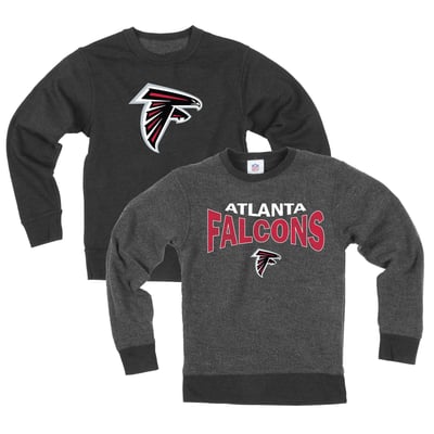  Atlanta Falcons Wes & Willy Youth Reversible Fleece Sweatshirt - Black