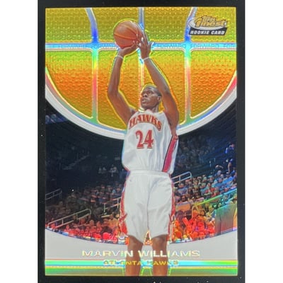 2005-06 Topps Finest Refractors Gold #109 Marvin Williams RC /39