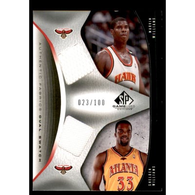 2006-07 SP Game Used Authentic Fabrics Dual #WW Marvin Williams/Shelden Williams