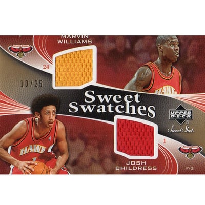 2006-07 Sweet Shot Swatches Dual Gold #WC Josh Childress/Marvin Williams