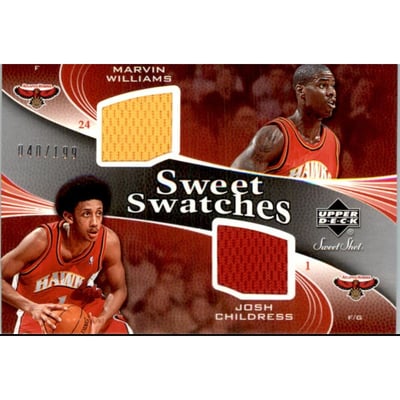 2006-07 Sweet Shot Swatches Dual #WC Josh Childress/Marvin Williams