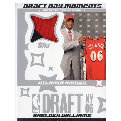 2006-07 Topps Big Game Draft Day Moments Patches #SW Shelden Williams