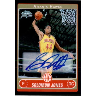 2006-07 Topps Chrome Autographs Refractors Black #161 Solomon Jones D