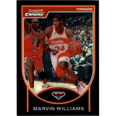 2007-08 Bowman Chrome Refractors Black #104 Marvin Williams