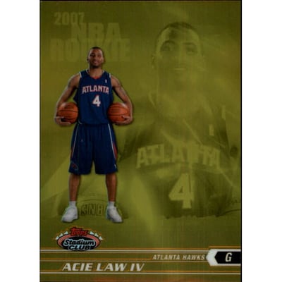 2007-08 Stadium Club Chrome Rookie Refractors Gold #111 Acie Law