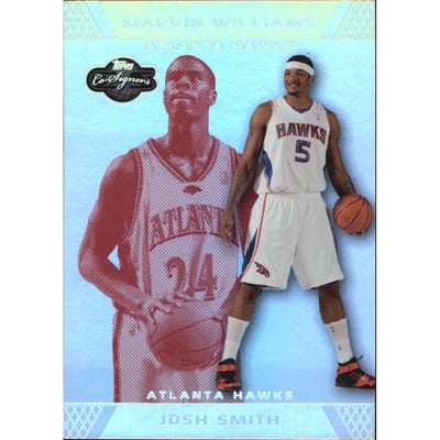 2007-08 Topps Co-Signers Silver Red Foil #22 Josh Smith/Marvin Williams