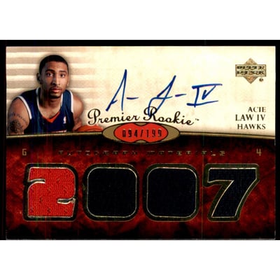 2007-08 Upper Deck Premier #108 Acie Law JSY AU RC