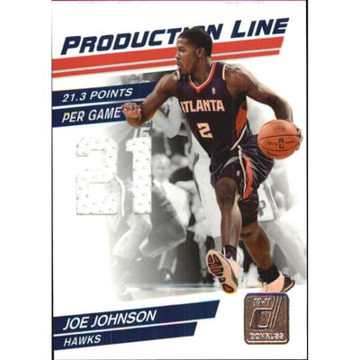 2010-11 Donruss Production Line Stat Die Cuts Materials #13 Joe Johnson/399