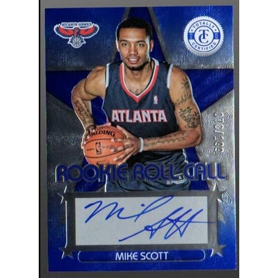 2012-13 Totally Certified Rookie Roll Call Autographs Blue #88 Mike Scott/199