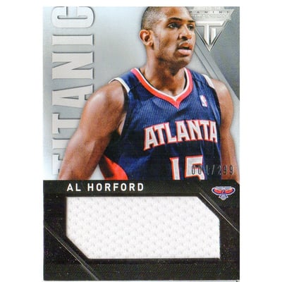 2013-14 Panini Titanium Titanic Threads Jumbo #1 Al Horford/299